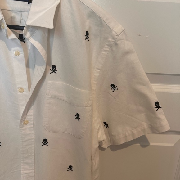 Ralph Lauren White Shirt with Black Skull Pattern - Picture 11 of 14